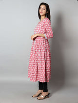 Women Pink Fit and Flare Dress