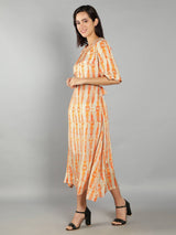 Women Peach, Red A-Line Dress