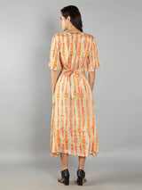 Women Peach, Red A-Line Dress