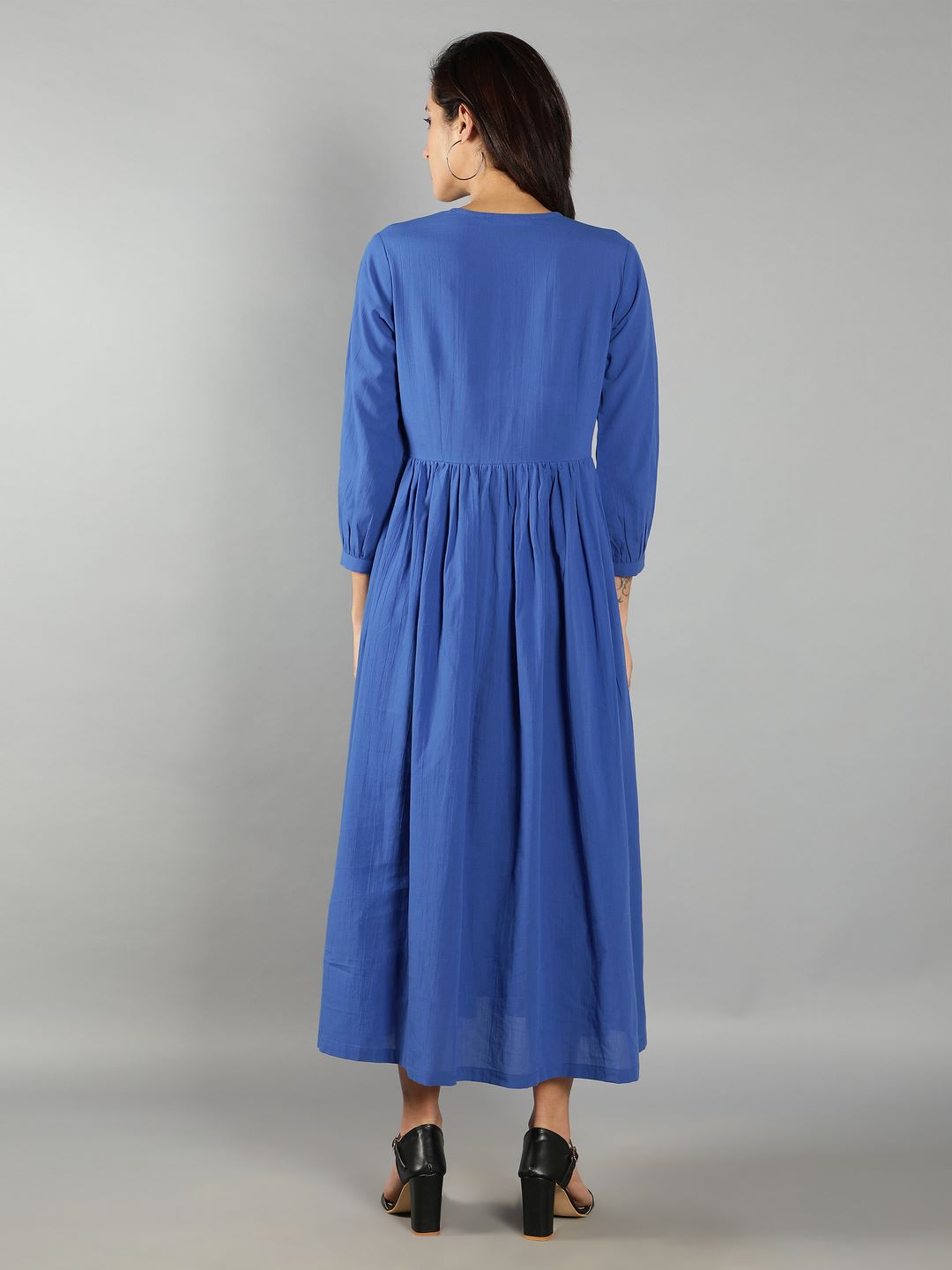 Women Royal Blue A-Line Dress