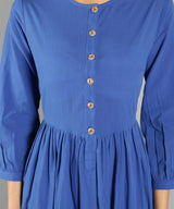 Women Royal Blue A-Line Dress