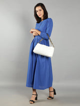 Women Royal Blue A-Line Dress