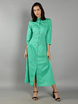 Women Mint Green A-Line Dress