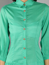 Women Mint Green A-Line Dress