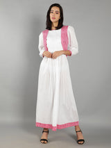 Women White A-Line Dress