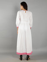 Women White A-Line Dress