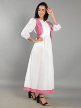 Women White A-Line Dress