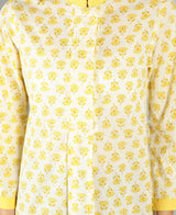 Women White, Yellow A-Line Dress